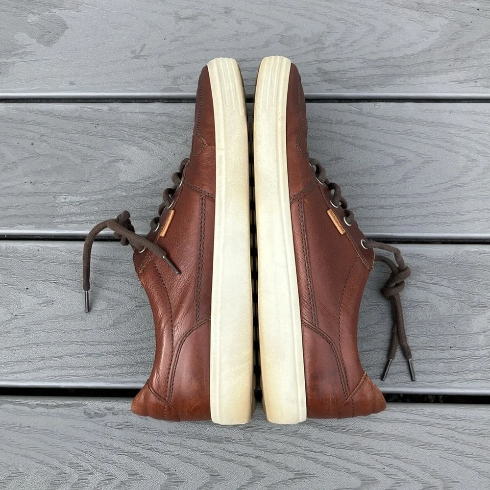 Econ Men's Soft 7 Danish Design Leather Sneakers Brown Size EU 47/US 13/13.5